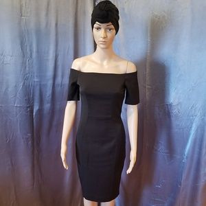 Off the shoulder little black dress